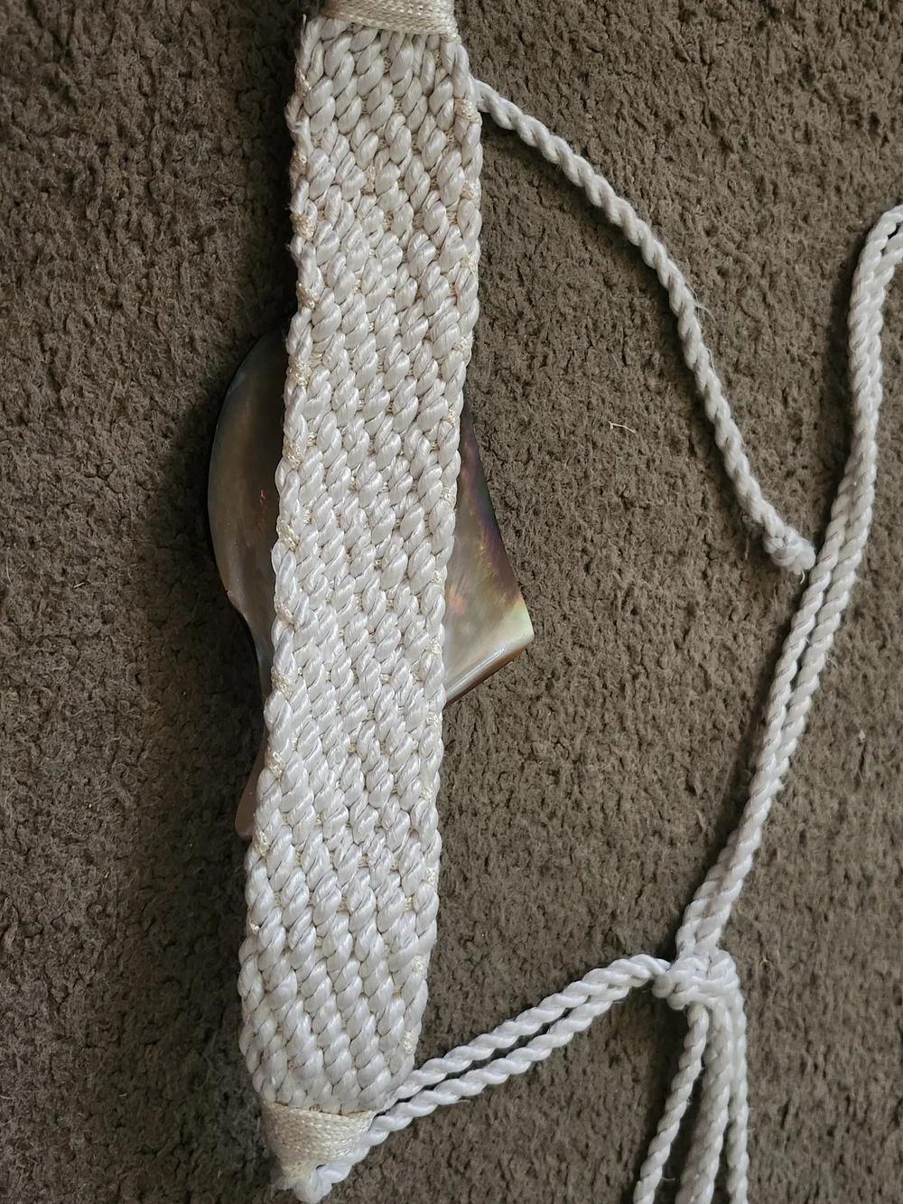 80s Shell Accent Rope Belt in Cream